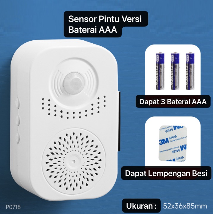 ART-078 Baterai AAA Bel Pintu Sensor Motion Sensor Gerak Otomatis Bunyi Hello Welcome Bisa Rekam Juga Sensor Inframerah